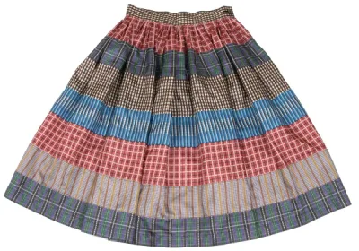 tricot COMME des GARCONS カラフルパターン切替ポリスカート