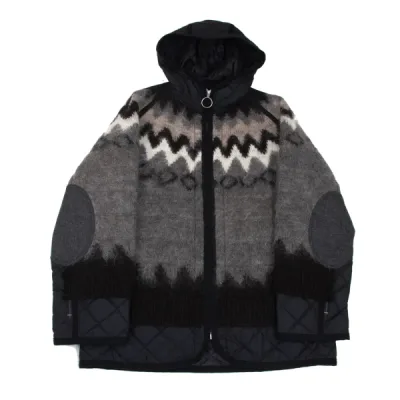 JUNYA WATANABE MAN COMME des GARCONS ニットドッキングキルティングジップブルゾン
