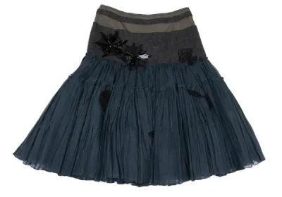 PRADA 切替ビーズ装飾スカート