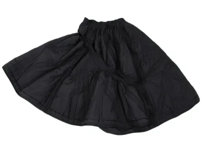 Y-3 ナイロン中綿バイアスリブ切替スカート