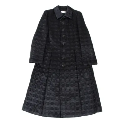 robe de chambre COMME des GARCONS ジオメトリックキルティングデザイン中綿キュプラコート