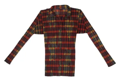 PLEATS PLEASE ボタニカルチェックプリーツセットアップ