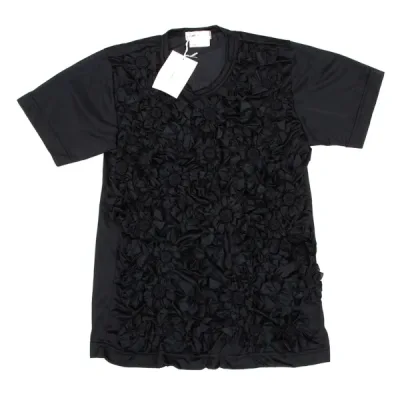 COMME des GARCONS フラワーモチーフストレッチTシャツ