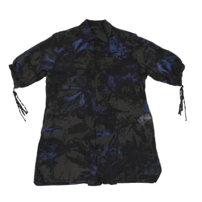 Y's フローラルプリントダブルフロントボタンブラウス