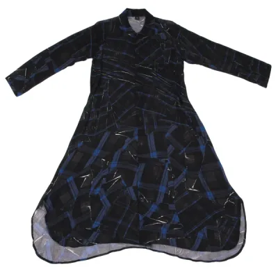 Y's 幾何学総柄プリントシャツワンピース