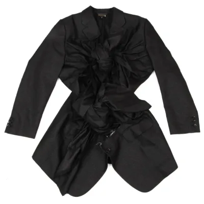 COMME des GARCONS フロントバインドデザインラメジャケット