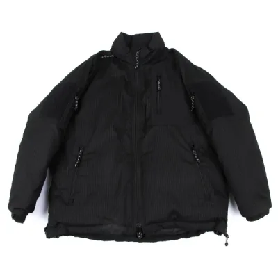 COMME des GARCONS HOMME 切替ウールストライプダウンジャケット