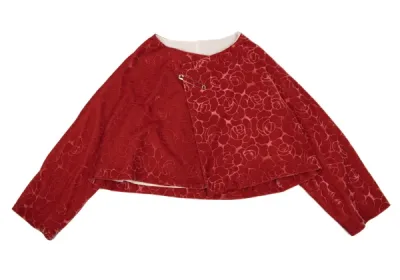 COMME des GARCONS ローズフロッキーピン留めジャケット