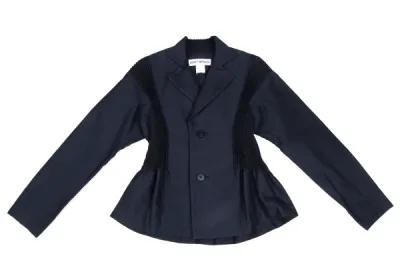 ISSEY MIYAKE 3Dスチームプリーツ切替バイアスストライプジャケット