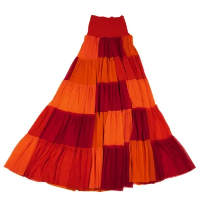 Jean Paul GAULTIER SOLEIL パネル切替ギャザーハイウエストスカート