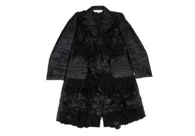 COMME des GARCONS COMME des GARCONS ポリフリルデザインキルティングロングジャケット