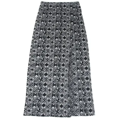PLEATS PLEASE グラフィックチェックプリントラップデザインスカート