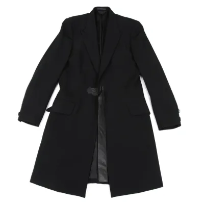 Y's for men オールドギャバレザーベルト留めロングジャケット