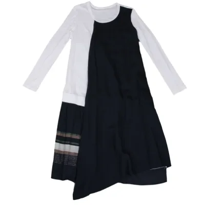 Y's ボーダー切替カットソーワンピース