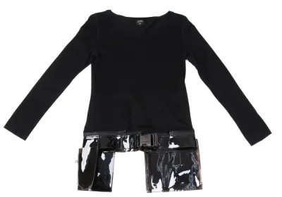 Jean Paul GAULTIER FEMME コットン裾ビニルポケット着脱デザインカットソー