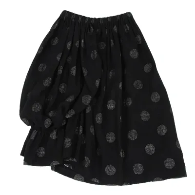 Y's カーブギャザーインサイドドットプリントスカート